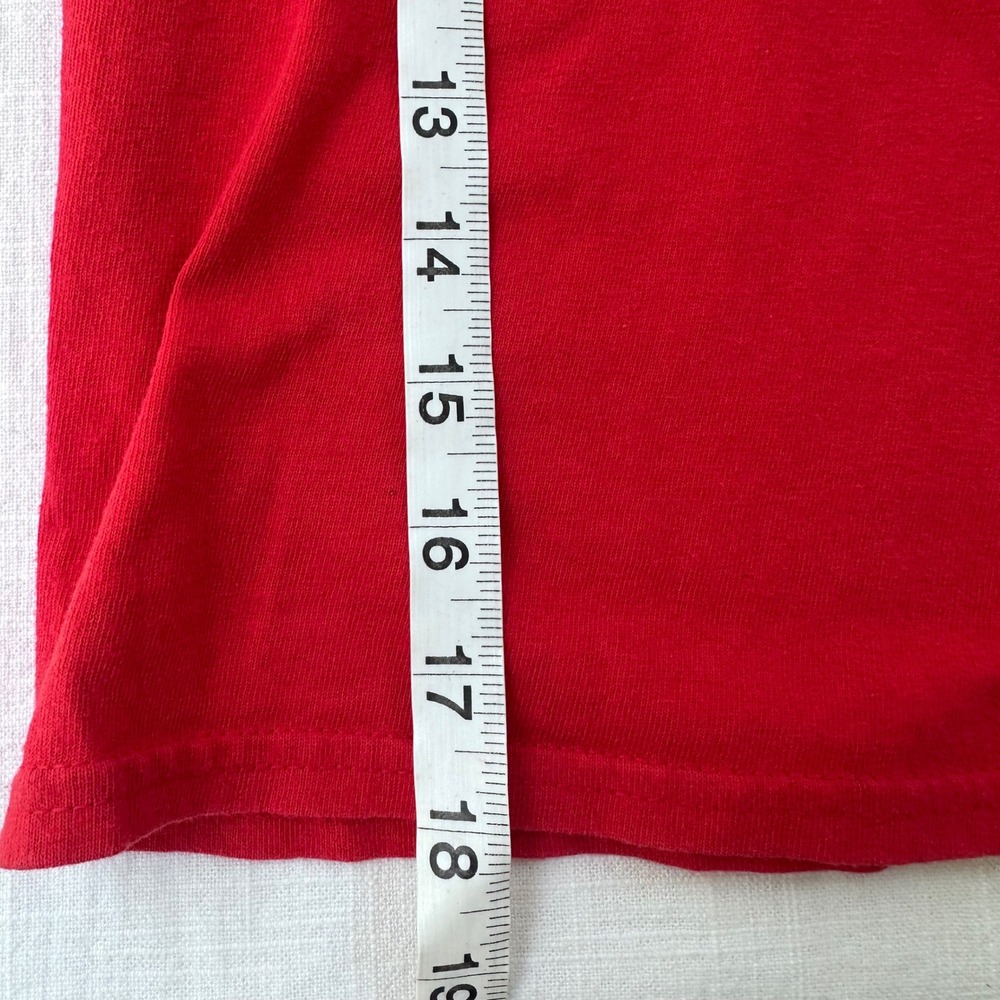 Vintage Wisconsin Badgers Gildan Heavy Cotton Youth T-Shirt Red Y2K 2000s Sm - Picture 7 of 10